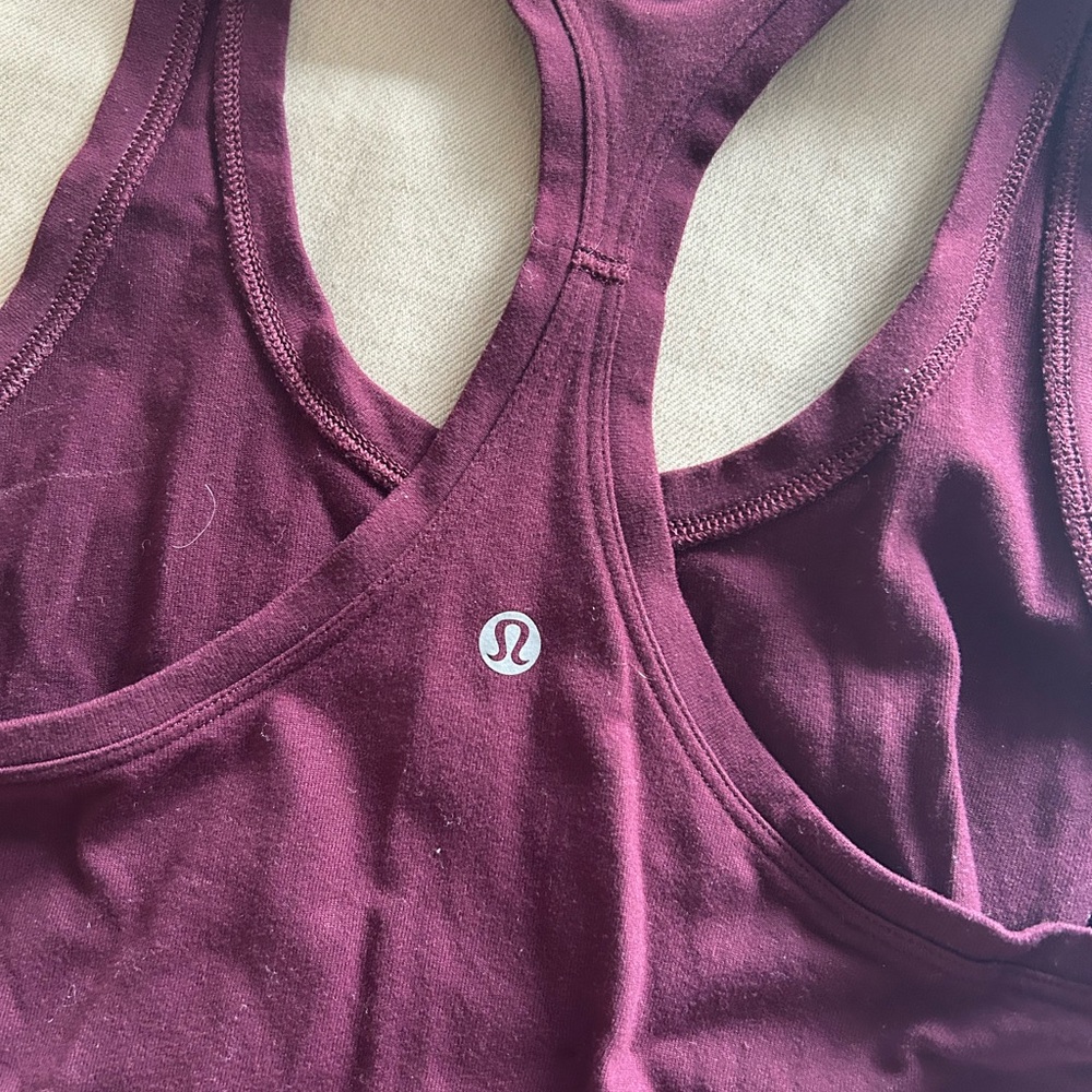 lululemon athletica Burgundy Tank Top